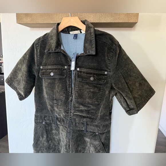 Universal Thread|Charcoal Olive wide leg utility Jumpsuit,short sleeve•••NWT, 12 - Picture 7 of 16